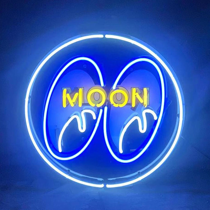 Moon Eyes Neon Signs White - Club Rehab