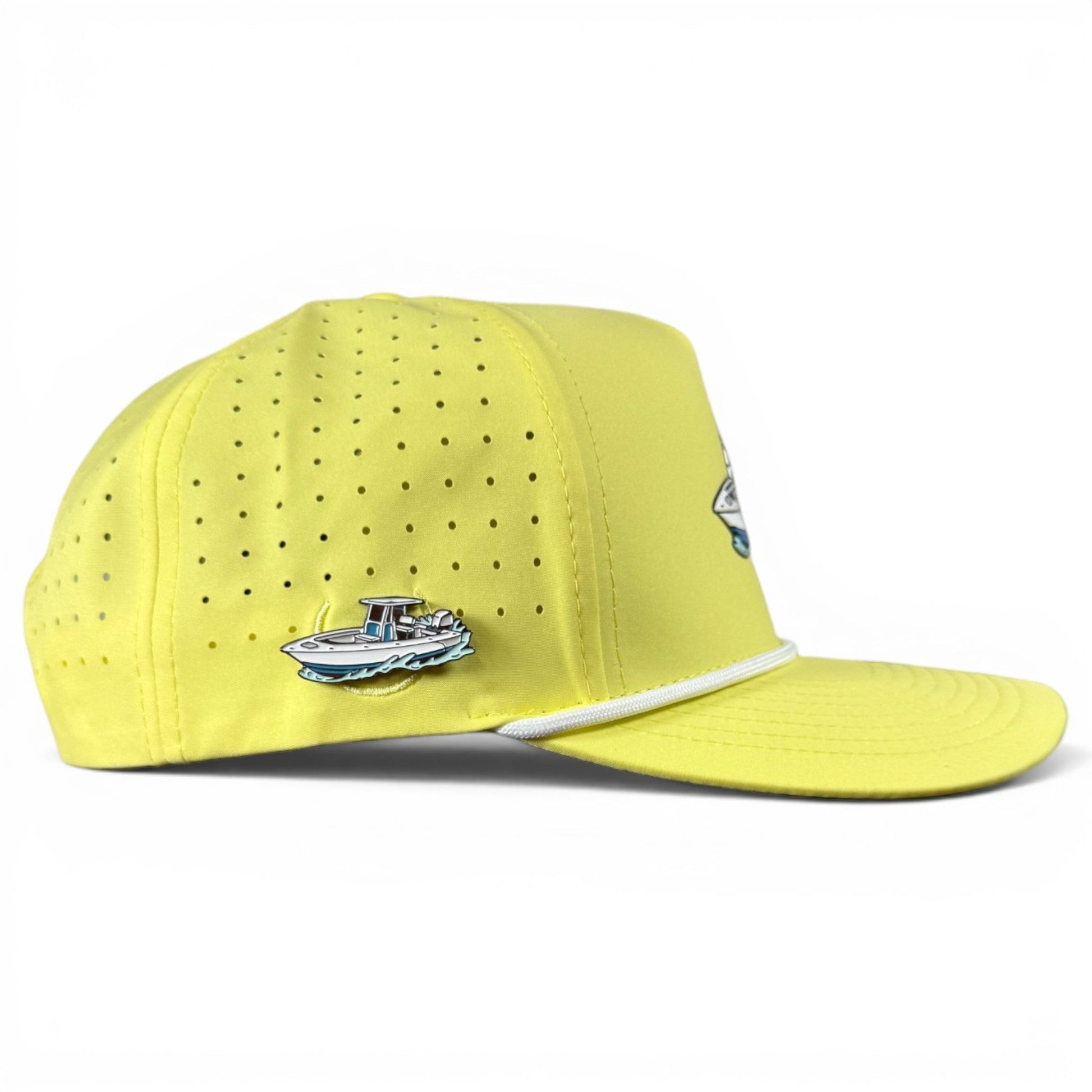 Motor Boatin' Golf Hat | Snapback Cap | Built-in Magnetic Ball Marker Holder + Marker Included | Adjustable Center Console Boat - Club Rehab
