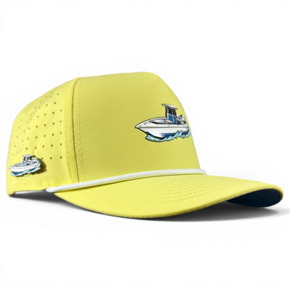 Motor Boatin' Golf Hat | Snapback Cap | Built-in Magnetic Ball Marker Holder + Marker Included | Adjustable Center Console Boat - Club Rehab