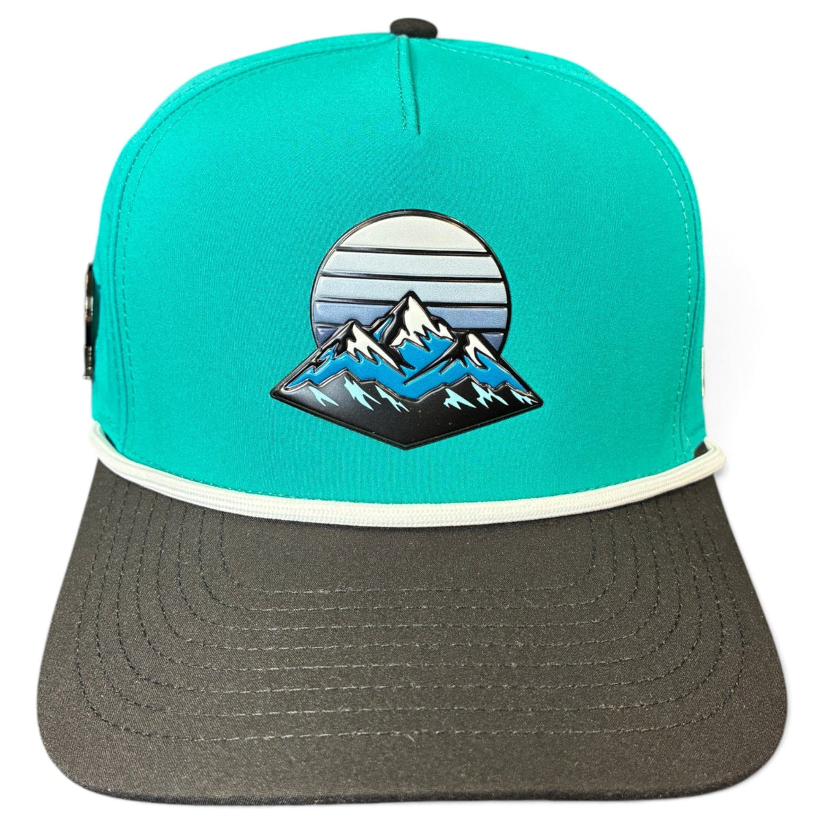 Mountain Moonrise Golf Hat | Snapback Cap | Built-in Magnetic Ball Marker Holder + Marker Included | Adjustable - Club Rehab