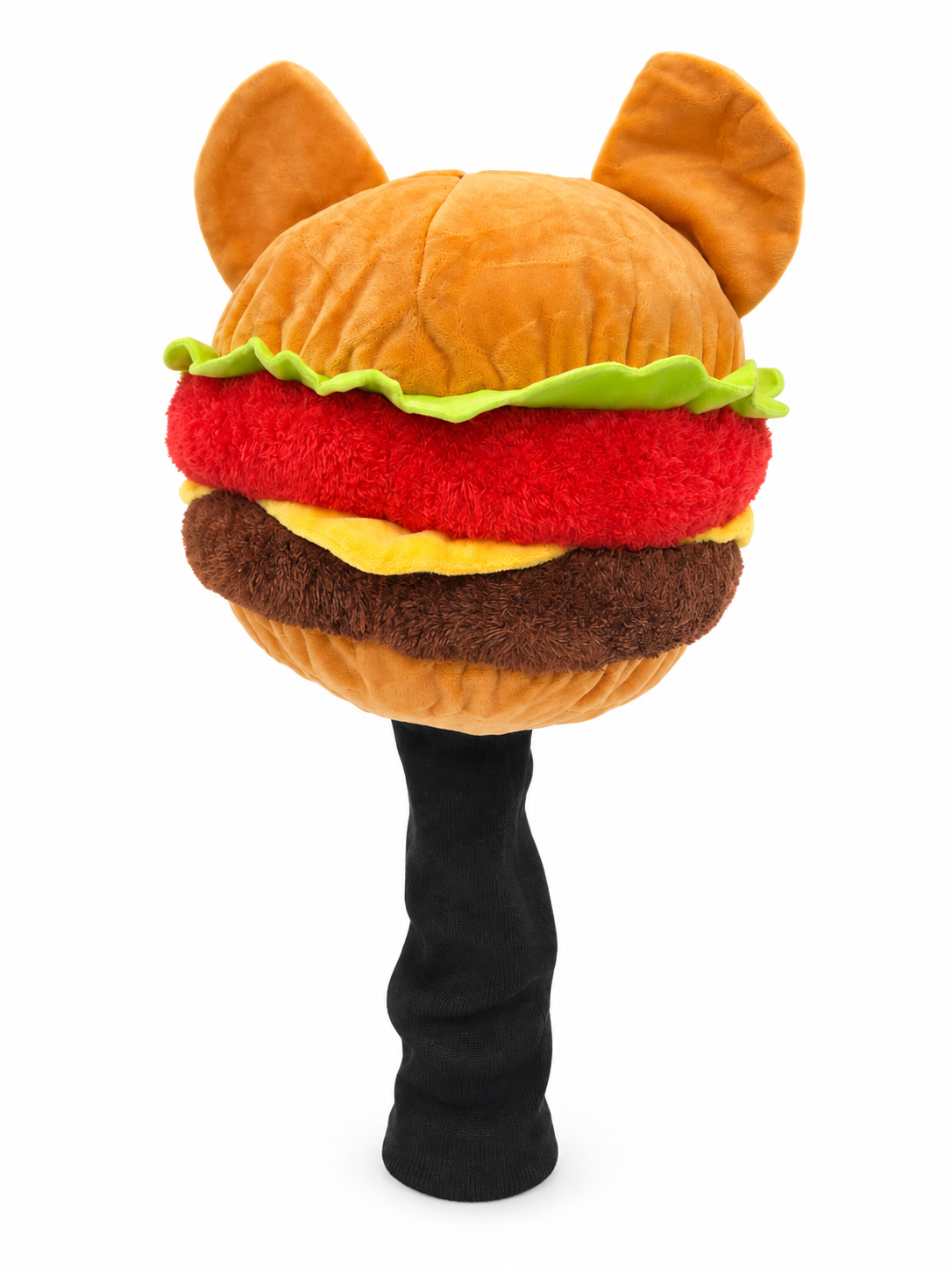 Mouse Burger driver headcover with sock sleeve back view