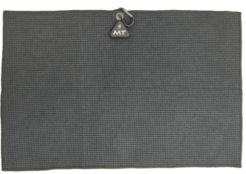MT Magnet Golf Towel – 16"x24" Waffle Weave Power Towel - Solid Black - Club Rehab
