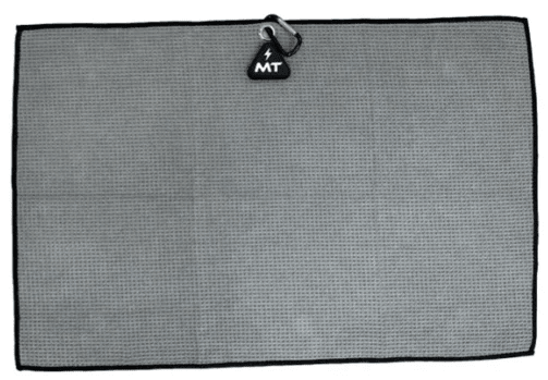MT Magnet Golf Towel – 16"x24" Waffle Weave Power Towel - Solid Gray - Club Rehab