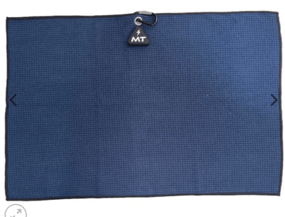 MT Magnet Golf Towel – 16"x24" Waffle Weave Power Towel - Solid Blue - Club Rehab