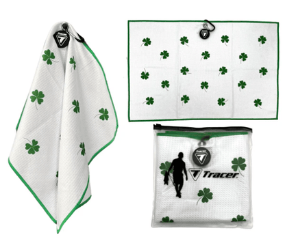 MT Magnet Golf Towel – 16"x24" Waffle Weave Power Towel - Lucky Clover - Club Rehab