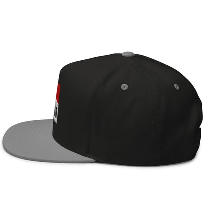 Mulligan Cigarette Red Flat Brim Bill 5 Panel Golf Snapback Hat