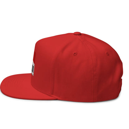 Mulligan Cigarette Red Flat Brim Bill 5 Panel Golf Snapback Hat