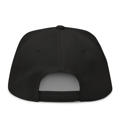 Mulligan Cigarette Red Flat Brim Bill 5 Panel Golf Snapback Hat - Black - Club Rehab