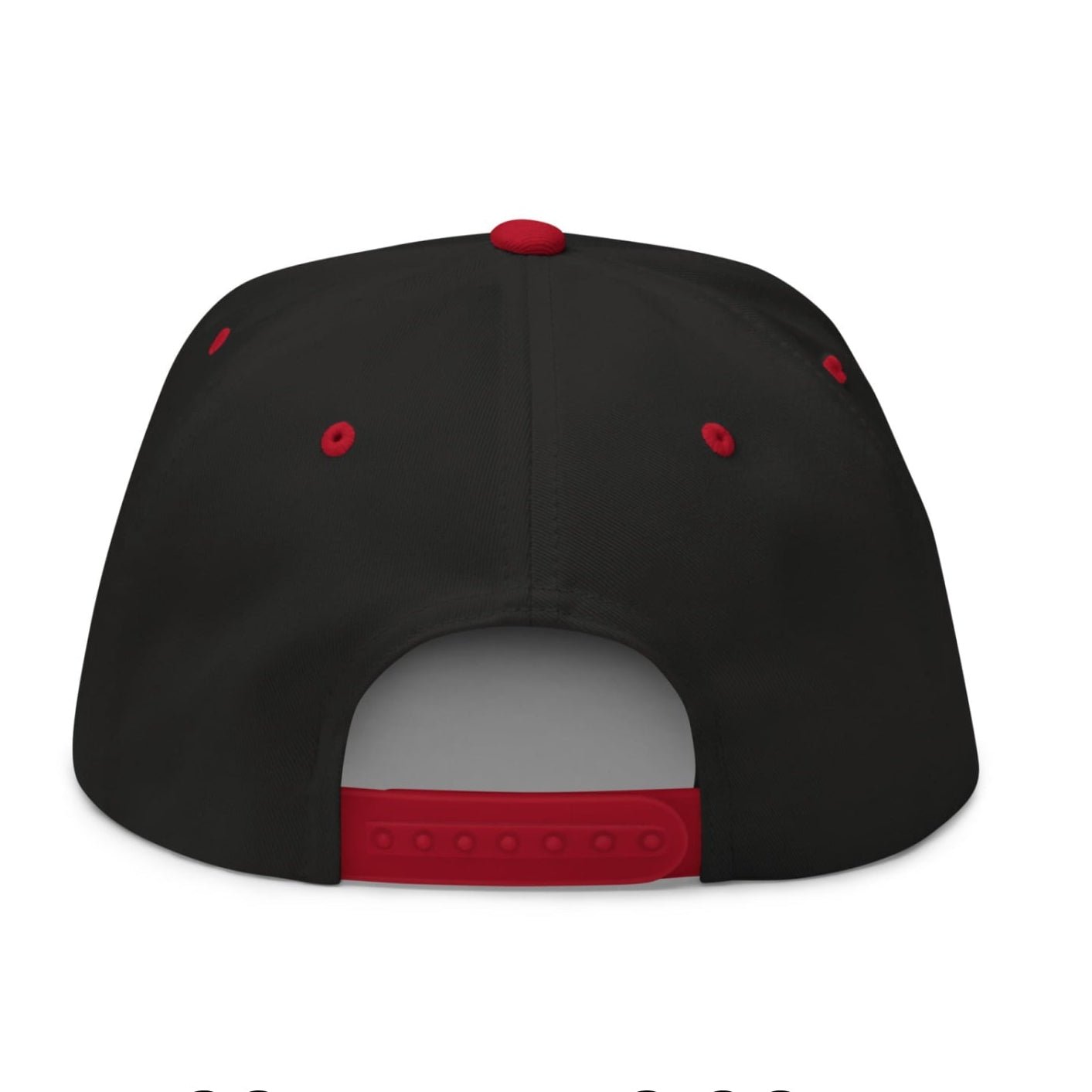 Mulligan Cigarette Red Flat Brim Bill 5 Panel Golf Snapback Hat - Black/ Red - Club Rehab