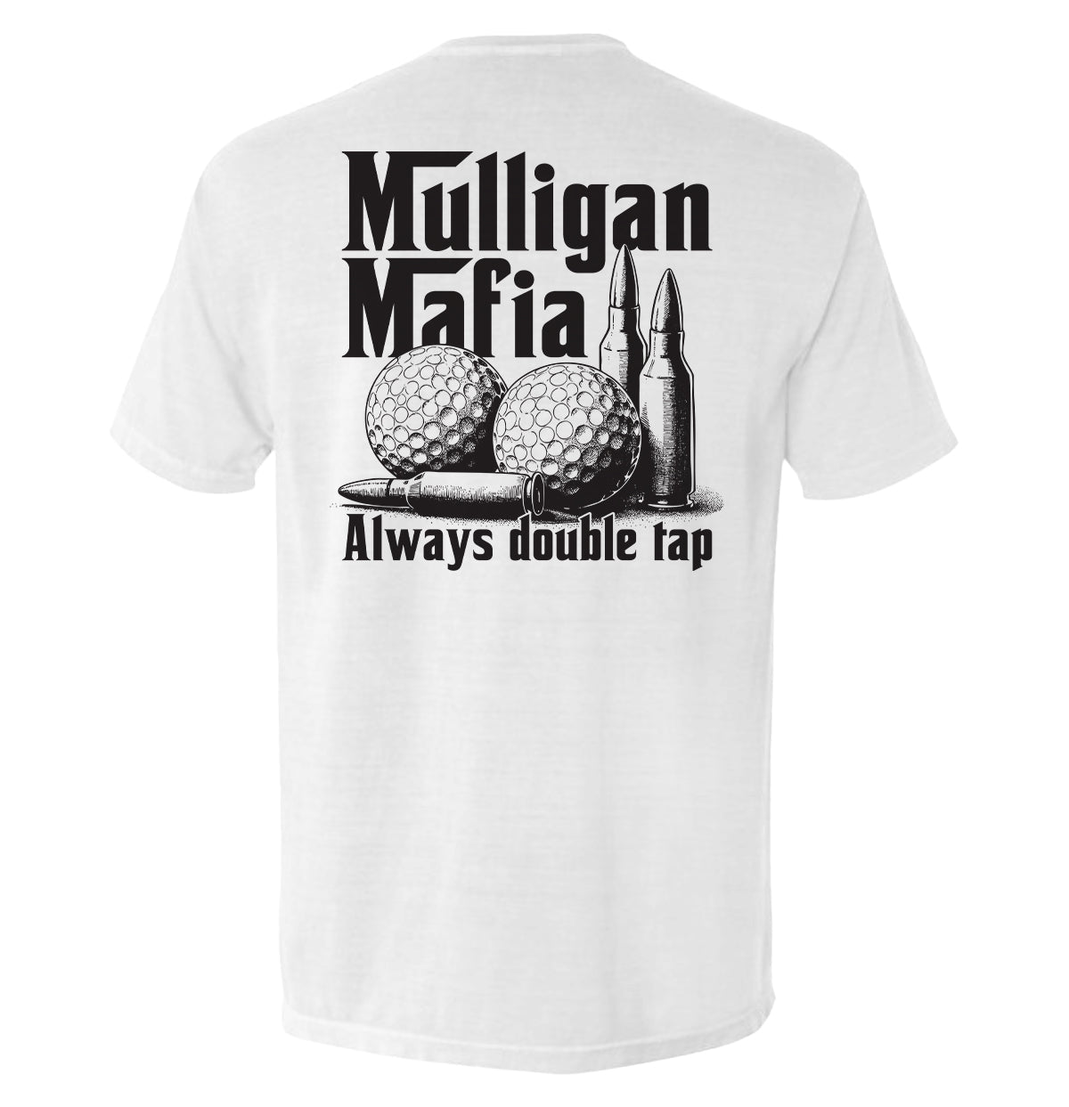 Mulligan Mafia - Comfort Colors Pocket Tee White - Club Rehab
