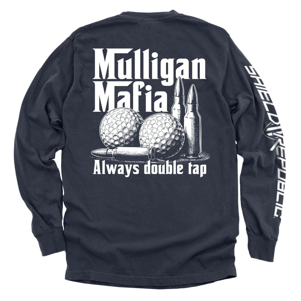 Mulligan Mafia - Comfort Colors Long Sleeve True Navy - Club Rehab