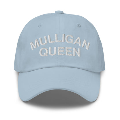 Mulligan Queen Embroidered Golf Hat - Light Blue - Club Rehab
