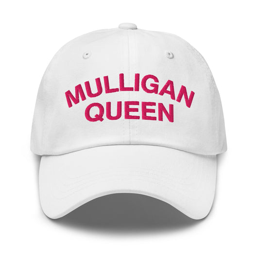 Mulligan Queen Embroidered Golf Hat - White - Club Rehab