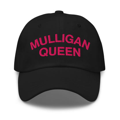 Mulligan Queen Embroidered Golf Hat - Black - Club Rehab
