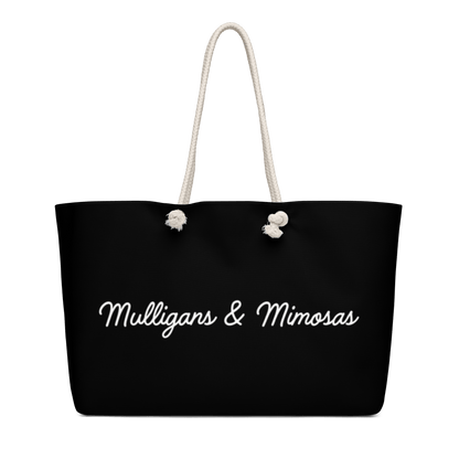 Mulligans & Mimosas Black Golf Tote Bag - Club Rehab
