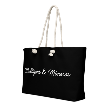 Mulligans & Mimosas Black Golf Tote Bag - Club Rehab