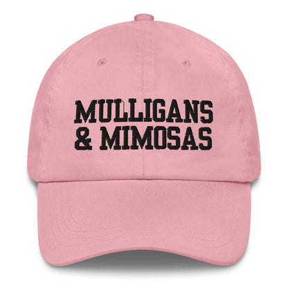 Mulligans & Mimosas Embroidered Golf Hat for Women - Pink - Club Rehab