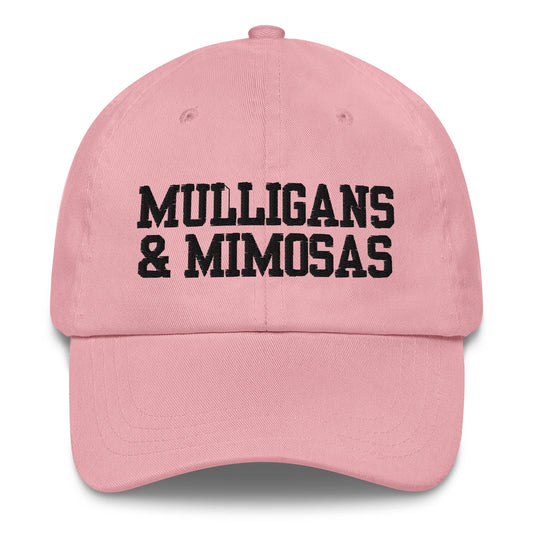 Mulligans & Mimosas Embroidered Golf Hat for Women - Pink - Club Rehab