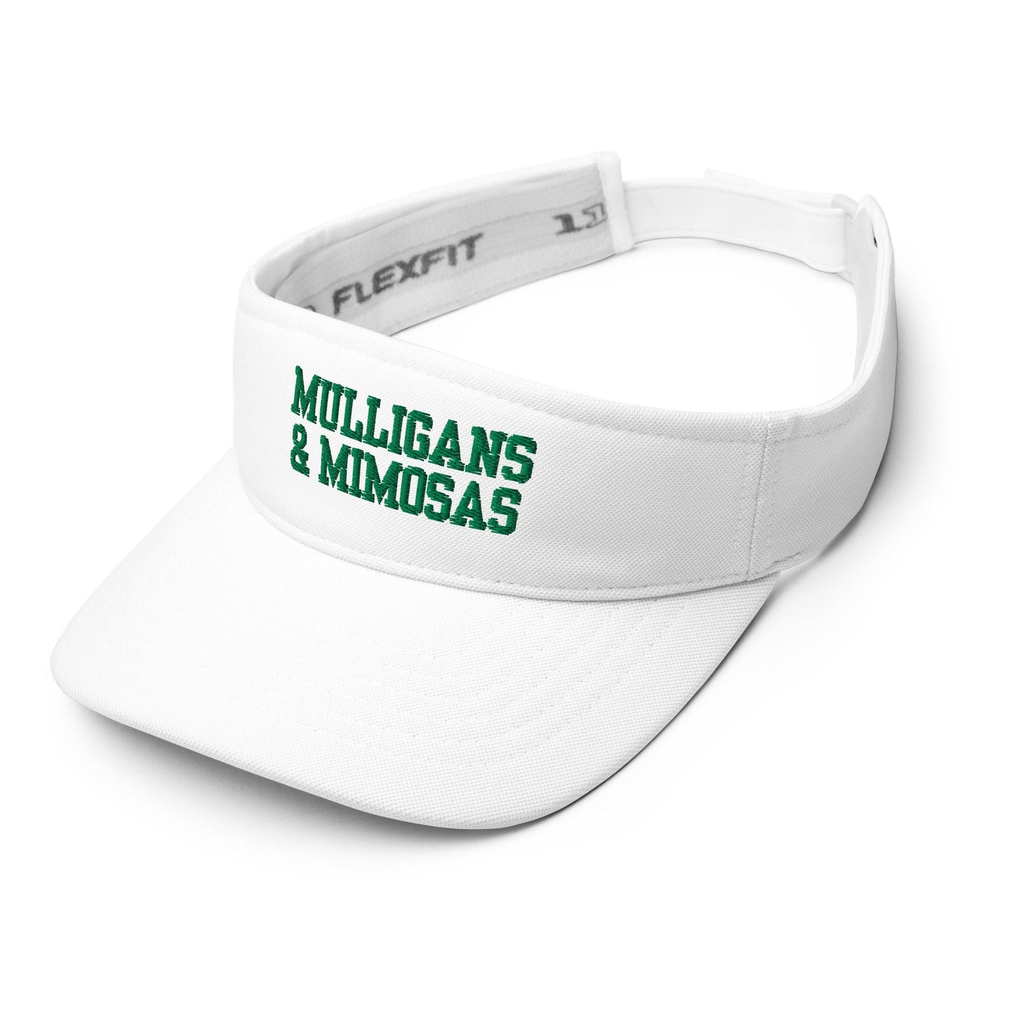 Mulligans & Mimosas Embroidered Golf Visor for Women - Red - Club Rehab