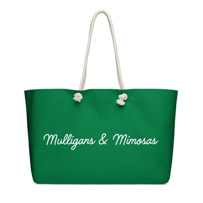 Mulligans & Mimosas Kelly Green Golf Tote Bag - Club Rehab