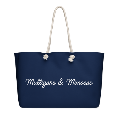 Mulligans & Mimosas Navy Golf Tote Bag - Club Rehab