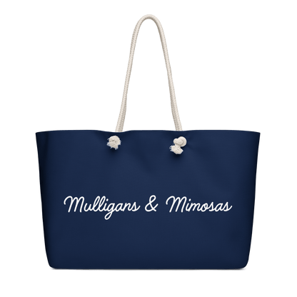 Mulligans & Mimosas Navy Golf Tote Bag - Club Rehab