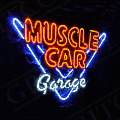 Muscle Car Garage Neon Ligth Sign - Club Rehab