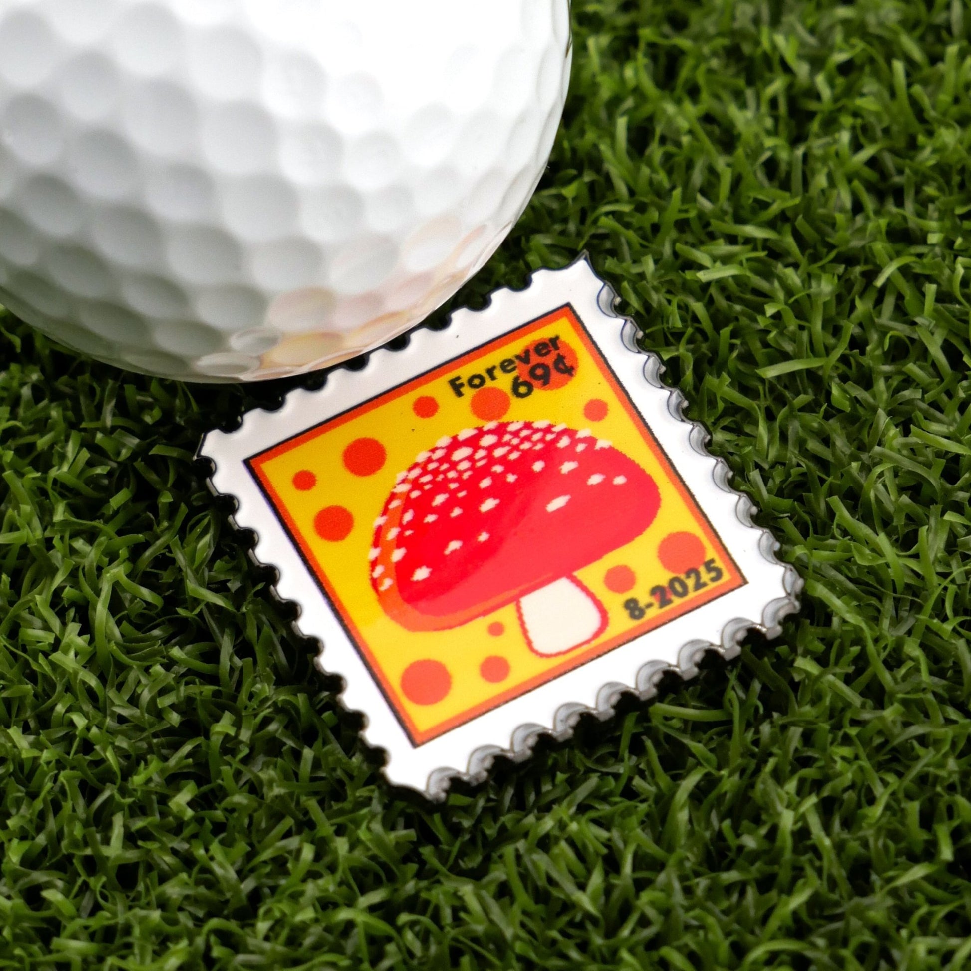 Mushroom Stamp 08/2025 Ball Marker - Club Rehab