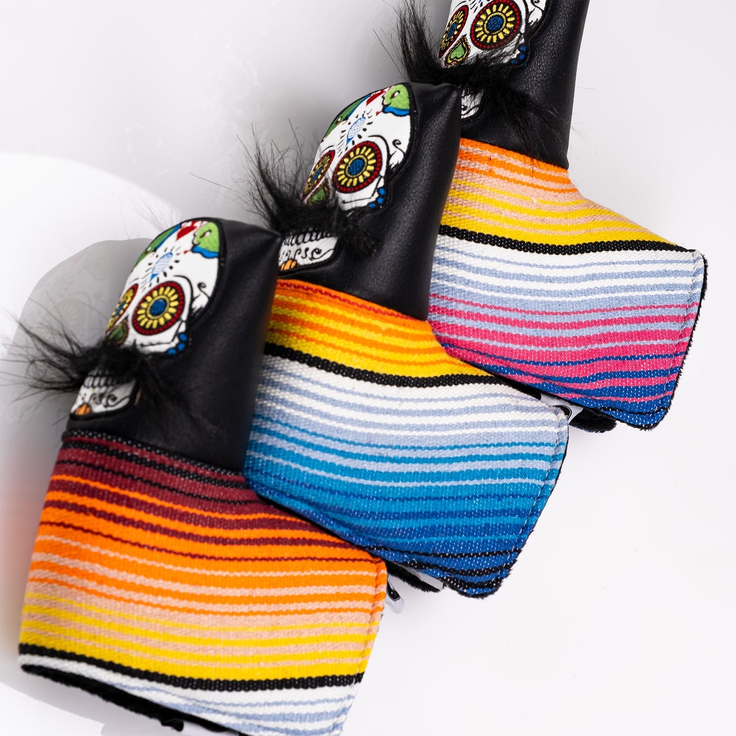 Mustache Sugar Skull - Blade Putter Cover Black - Club Rehab