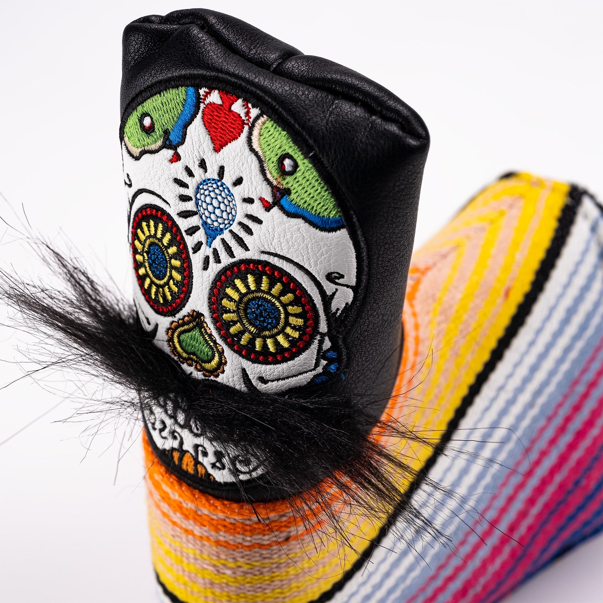 Mustache Sugar Skull - Blade Putter Cover Black - Club Rehab