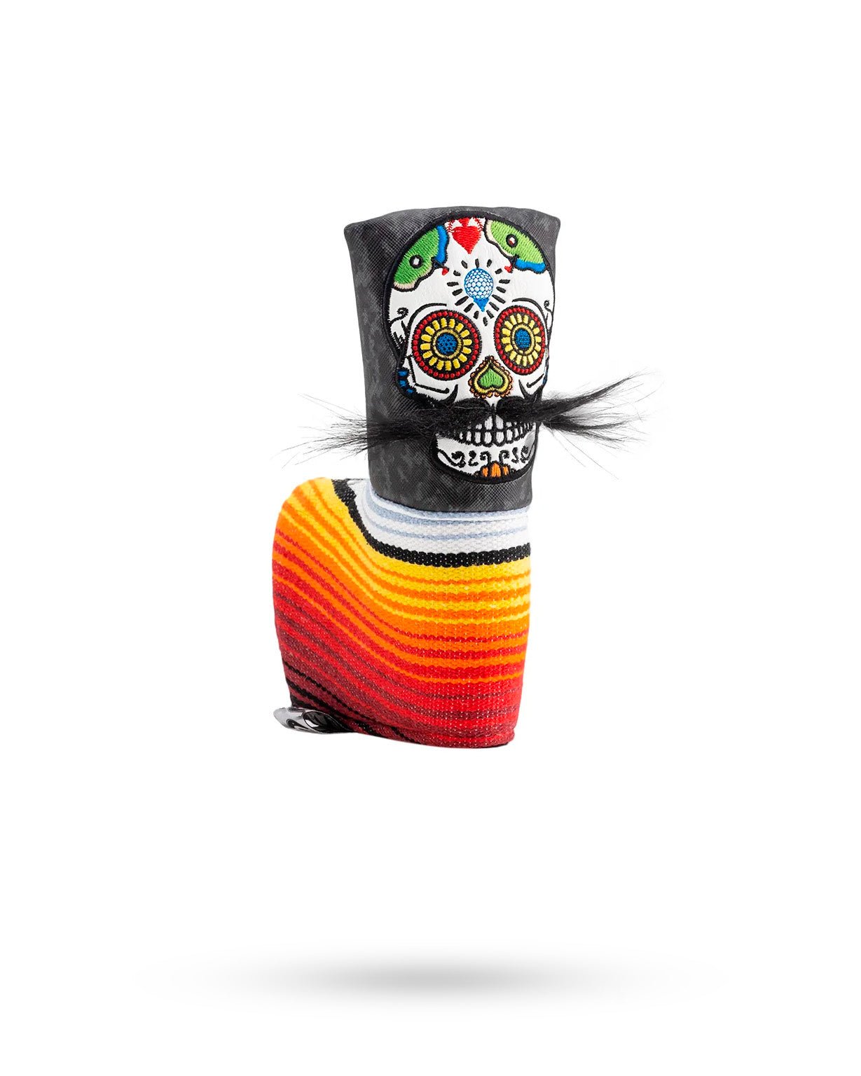 Mustache Sugar Skull - Blade Putter Cover Gray Camo - Club Rehab