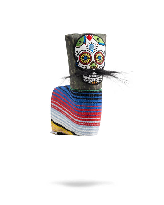 Mustache Sugar Skull - Blade Putter Cover Green Camo - Club Rehab