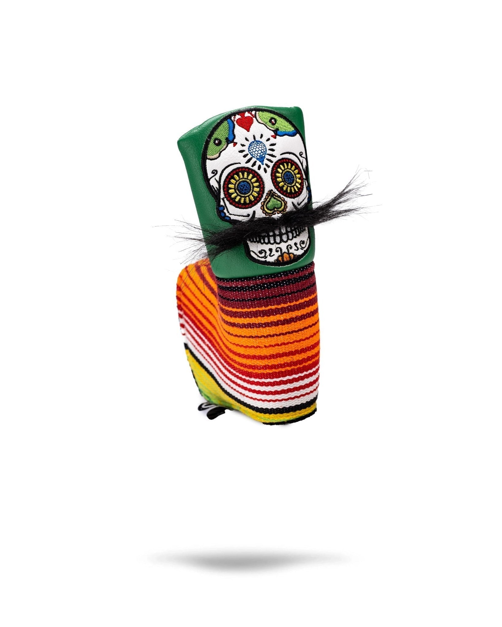 Mustache Sugar Skull - Blade Putter Cover Green - Club Rehab
