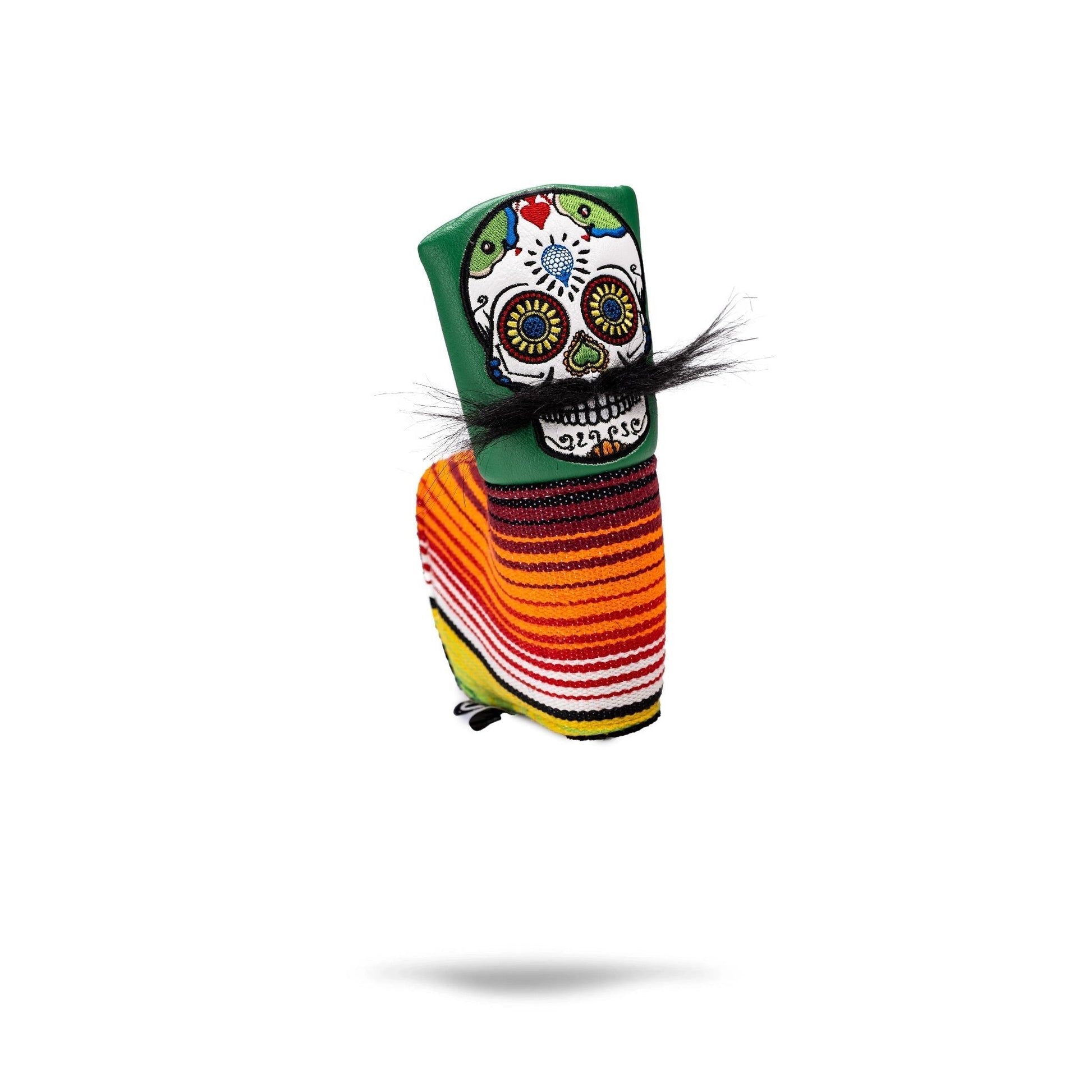 Mustache Sugar Skull - Blade Putter Cover Green - Club Rehab