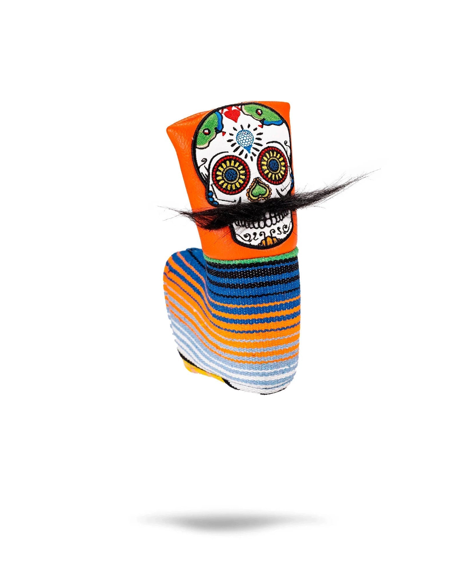 Mustache Sugar Skull - Blade Putter Cover Orange - Club Rehab