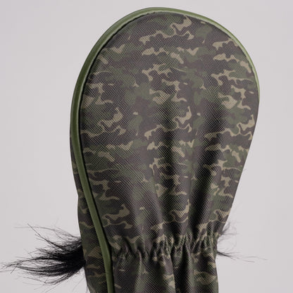 Mustache Sugar Skull - Fairway Cover Green Camo - Club Rehab