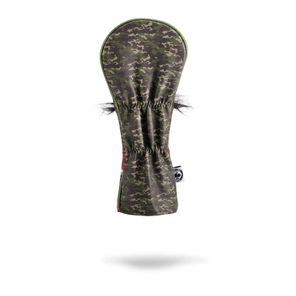 Mustache Sugar Skull - Fairway Cover Green Camo - Club Rehab