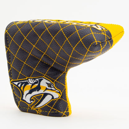 Nashville Predators split blade putter quilted golf headcover alternate view