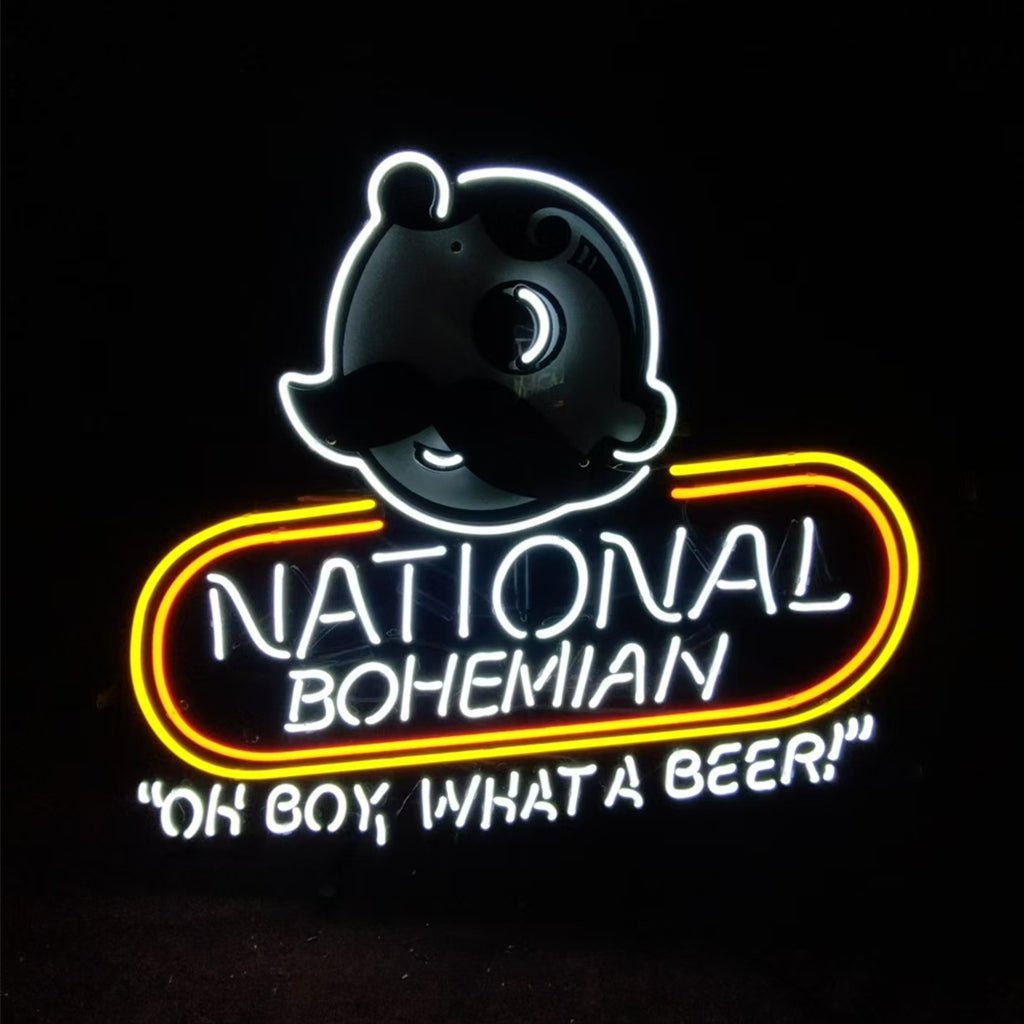 National Bohemian "Oh Boy,What a Beer!“ Neon Signs Light - Club Rehab