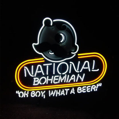 National Bohemian "Oh Boy,What a Beer!“ Neon Signs Light - Club Rehab
