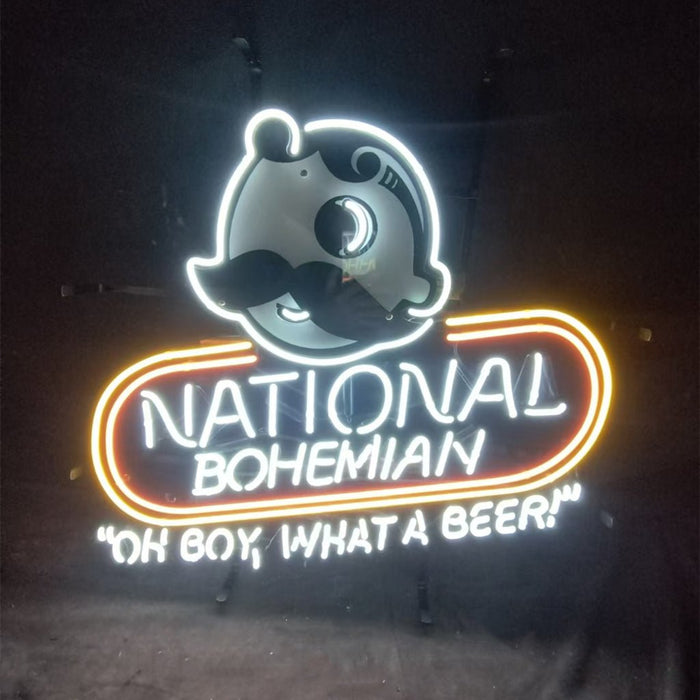 National Bohemian "Oh Boy,What a Beer!“ Neon Signs Light - Club Rehab