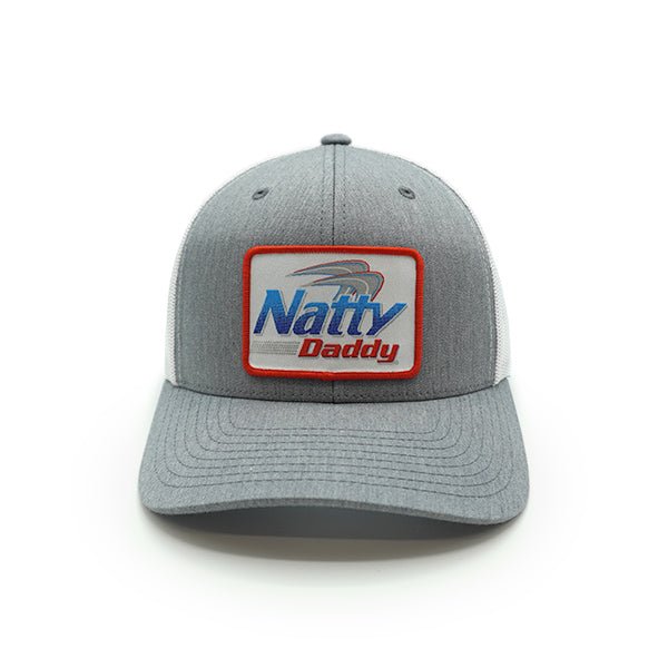 Natty Daddy Woven Patch Hat - Curved Bill Snapback Charcoal / White - Club Rehab