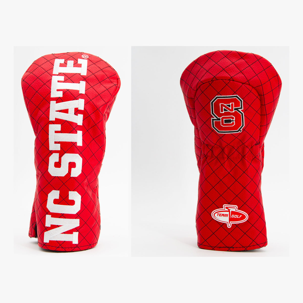 NC State Wolfpack Solid Quilted Driver Headcover, front and back views