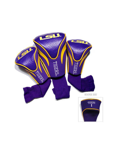 NCAA Contour 3 Pack Headcovers - Club Rehab - HeadcoverLSUNCAA Contour 3 Pack Headcovers