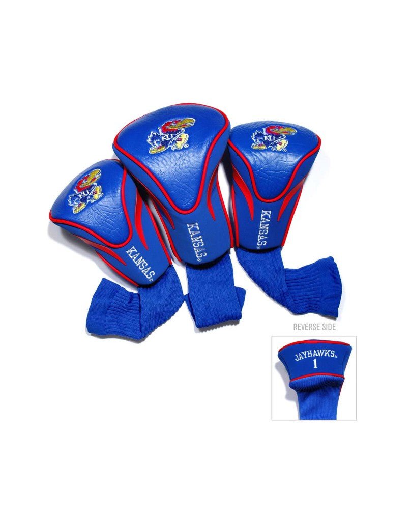 NCAA Contour 3 Pack Headcovers - Club Rehab - HeadcoverKansasNCAA Contour 3 Pack Headcovers