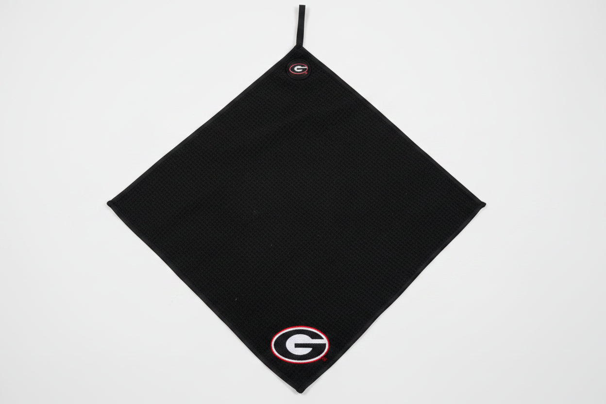 NCAA Team Golf Magnetic Embroidered Golf Towel – 15" x 15" - Georgia - Club Rehab