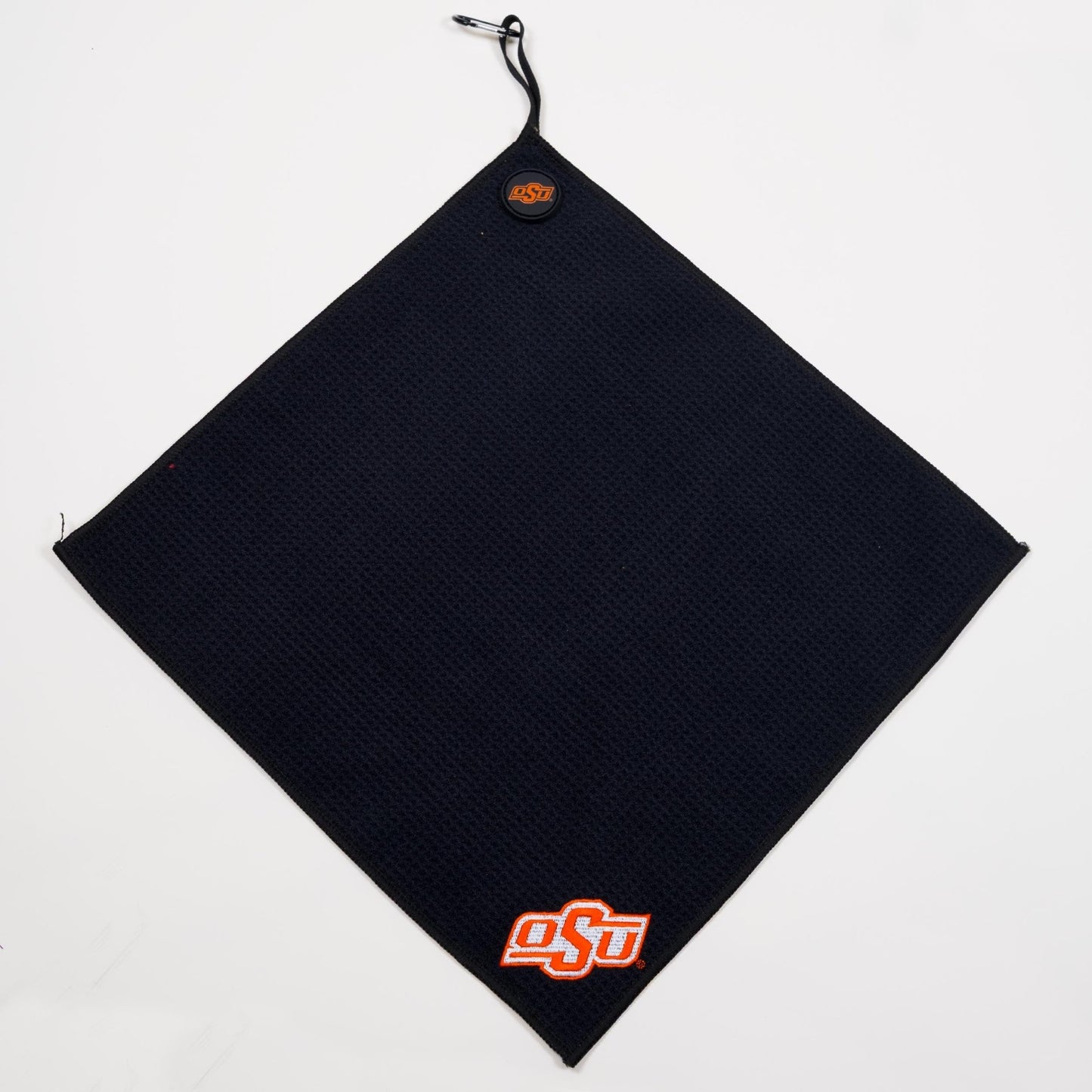 NCAA Team Golf Magnetic Embroidered Golf Towel – 15" x 15" - Oklahoma State - Club Rehab