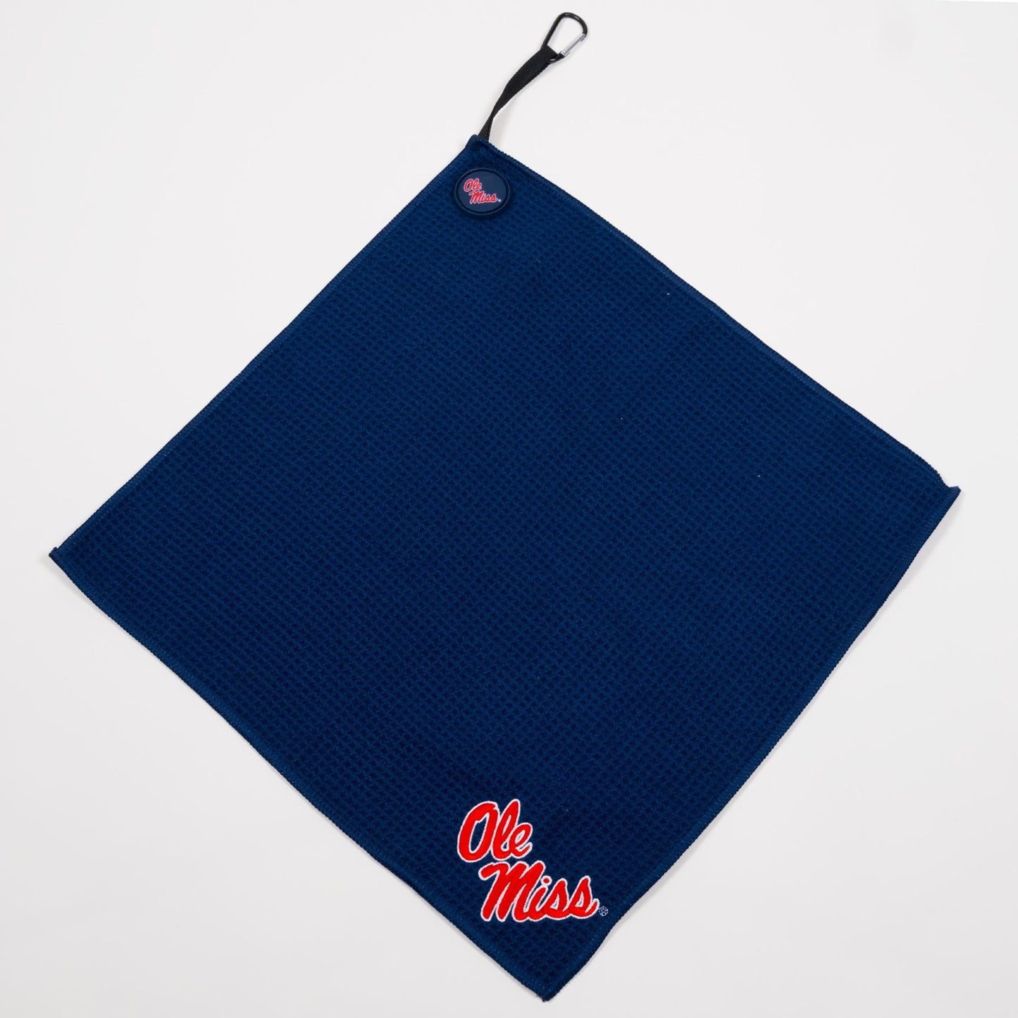 NCAA Team Golf Magnetic Embroidered Golf Towel – 15" x 15" - Mississippi - Club Rehab