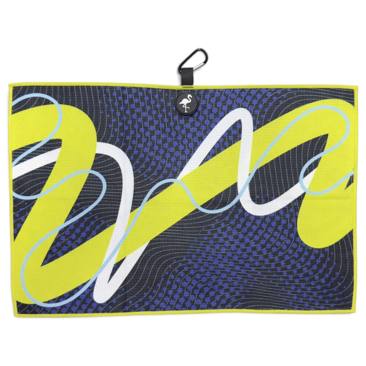 Neon Current 2.0 Golf Towel | 24” x 16” Microfiber Towel | Magnetic Clip & Carabiner | Premium Golf Accessory - Club Rehab