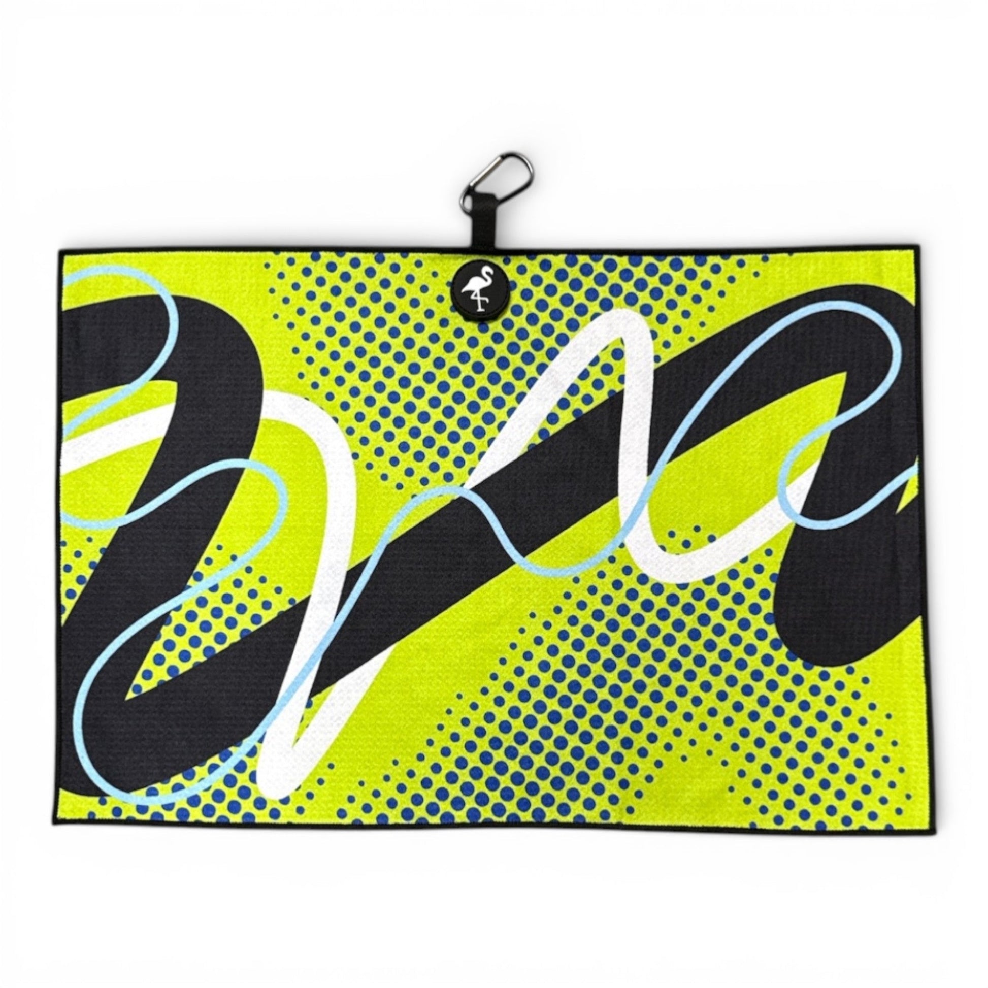 Neon Current Golf Towel | Premium Double-Sided Microfiber | Heavy-Duty Magnetic Towel with Carabiner Clip | 24 x 16 in - Club Rehab